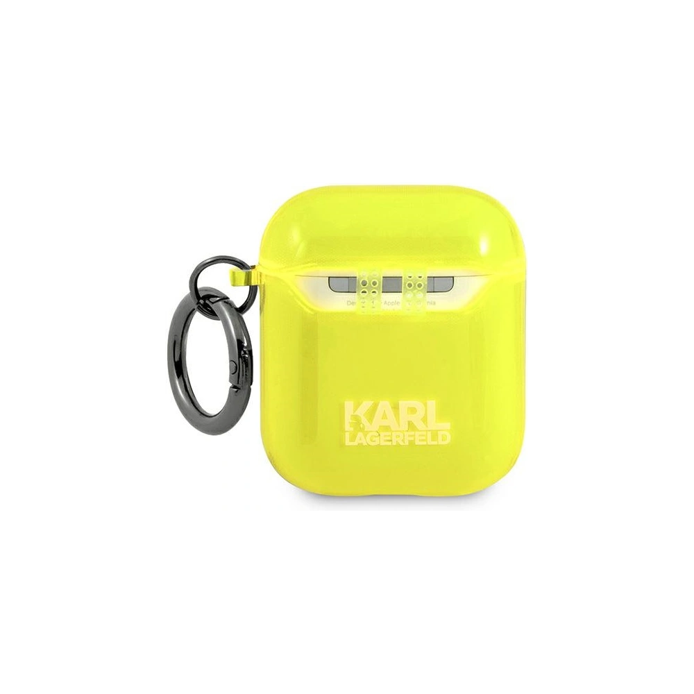 Etui Karl Lagerfeld KLA2UCHFY Apple AirPods cover żółty/yellow Choupette