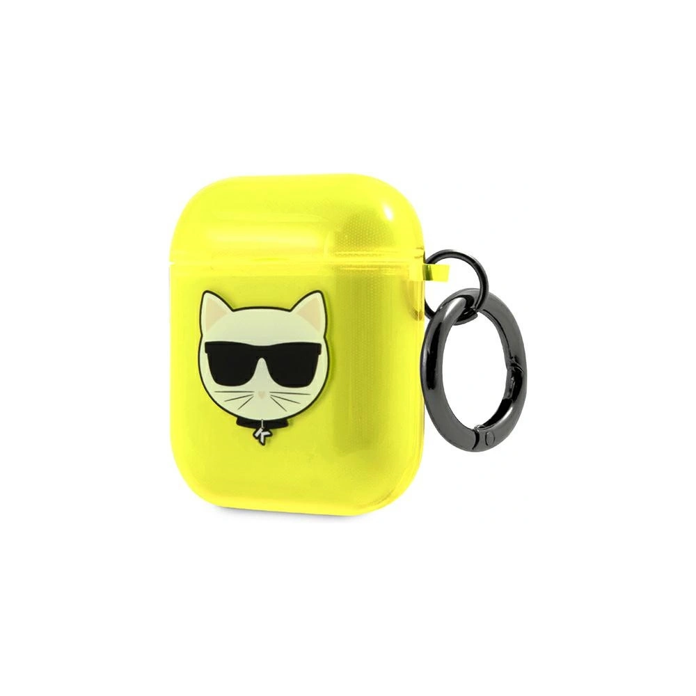 Etui Karl Lagerfeld KLA2UCHFY Apple AirPods cover żółty/yellow Choupette