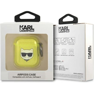 Kup Etui Karl Lagerfeld KLA2UCHFY husă pentru Apple AirPods galben/ yellow Choupette - KLD565YEL - {ean13} - Sklep Home Screen