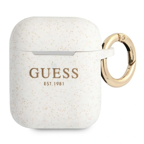 Kup Etui Guess GUA2SGGEH Apple AirPods tok fehér/színes szilikon csillogó - GUE1086WHT - {ean13} - Sklep Home Screen