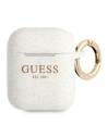 Etui Guess GUA2SGGEH Apple AirPods kryt bílý/bílý silikonový glitr