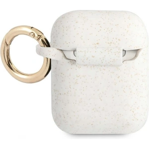 Kup Etui Guess GUA2SGGEH Apple AirPods cover biały/white Silicone Glitter - GUE1086WHT - {ean13} - Sklep Home Screen