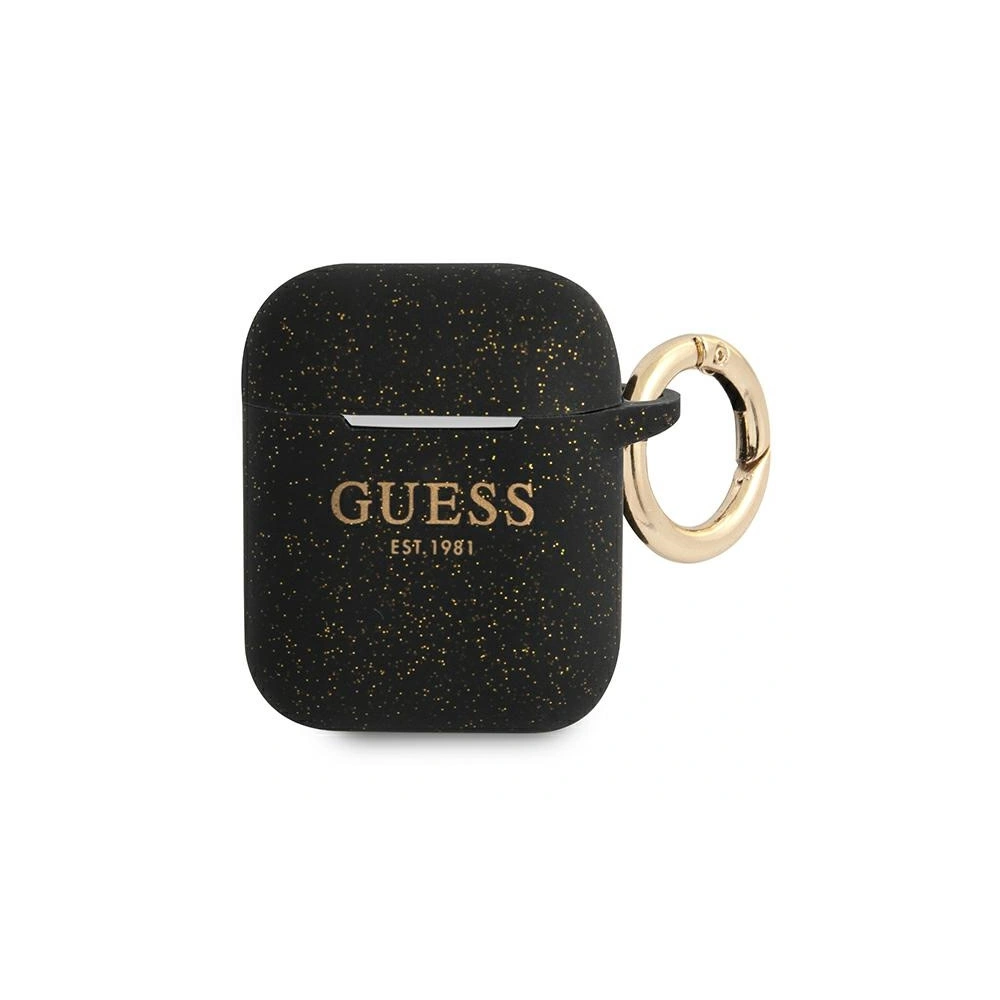 Etui Guess GUA2SGGEK Apple AirPods cover czarny/black Silicone Glitter