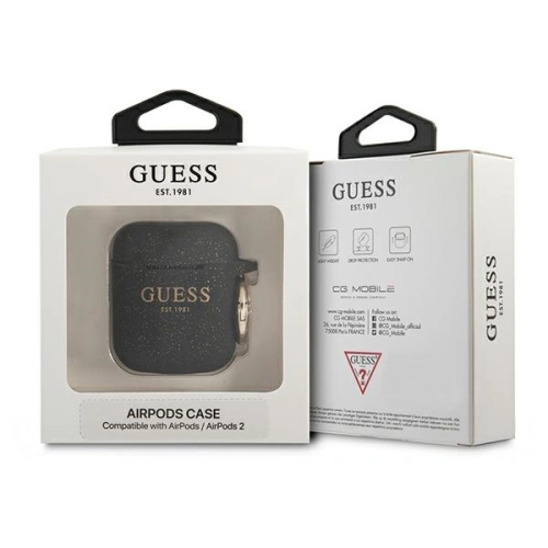 Kup Etui Guess GUA2SGGEK Apple AirPods kryt černý/black silikonový glitter - GUE1087BLK - {ean13} - Sklep Home Screen
