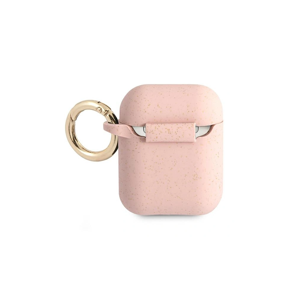 Etui Guess GUA2SGGEP Apple AirPods cover różowy/pink Silicone Glitter