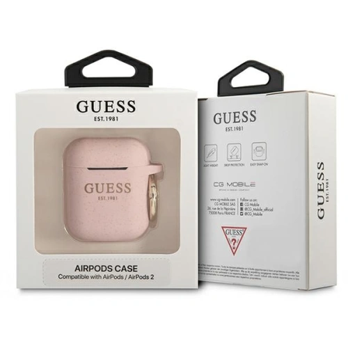Kup Etui Guess GUA2SGGEP Apple AirPods kryt růžový/pink silikonové glitry - GUE1088PNK - {ean13} - Sklep Home Screen