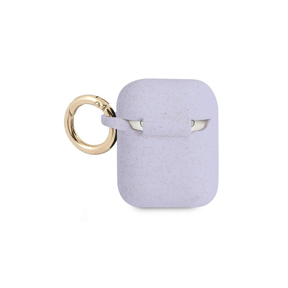 Etui Guess GUA2SGGEU Apple AirPods cover purpurowy/purple Silicone Glitter