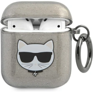 Kup Etui Karl Lagerfeld KLA2UCHGK pentru Apple AirPods negru/black Glitter Choupette - KLD567BLK - {ean13} - Sklep Home Screen