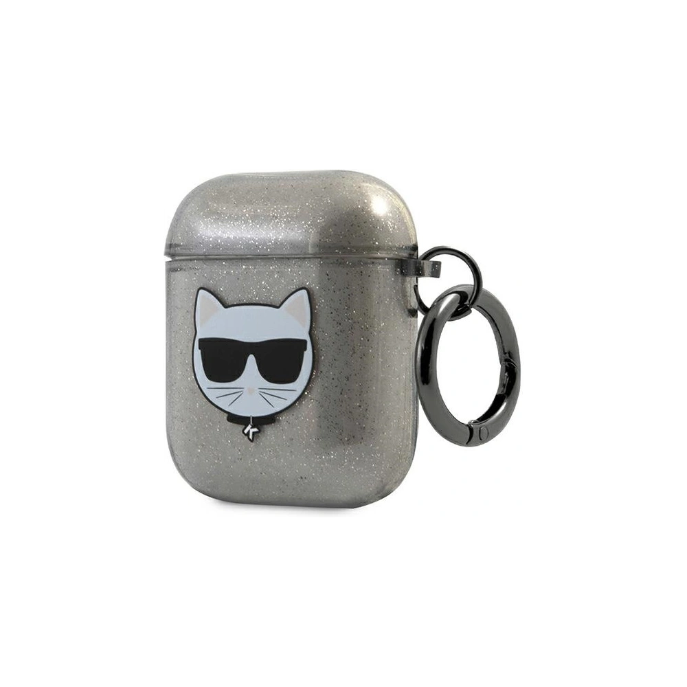 Etui Karl Lagerfeld KLA2UCHGK Apple AirPods cover czarny/black Glitter Choupette