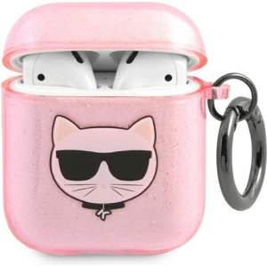 Kup Etui Karl Lagerfeld KLA2UCHGP Apple AirPods cover różowy/pink Glitter Choupette - KLD568PNK - {ean13} - Sklep Home Screen