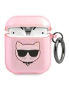 Karl Lagerfeld Apple Tasche KLA2UCHGP AirPods Hülle rosa/rosa Glitter Choupette