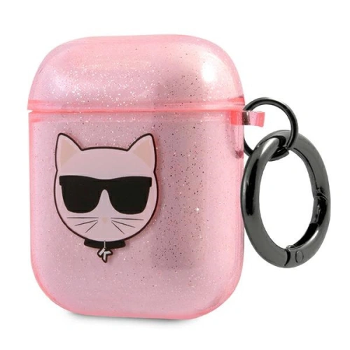 Kup Etui Karl Lagerfeld KLA2UCHGP Apple AirPods tok rózsaszín/pink Glitter Choupette - KLD568PNK - {ean13} - Sklep Home Screen