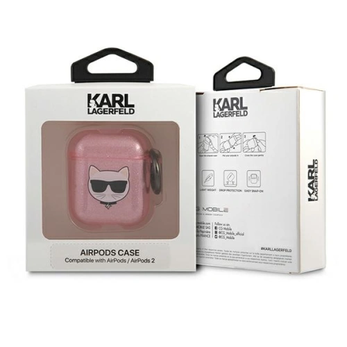Kup Etui Karl Lagerfeld KLA2UCHGP Apple AirPods tok rózsaszín/pink Glitter Choupette - KLD568PNK - {ean13} - Sklep Home Screen