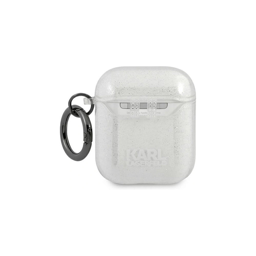 Etui Karl Lagerfeld KLA2UCHGS Apple AirPods cover srebrny/silver Glitter Choupette