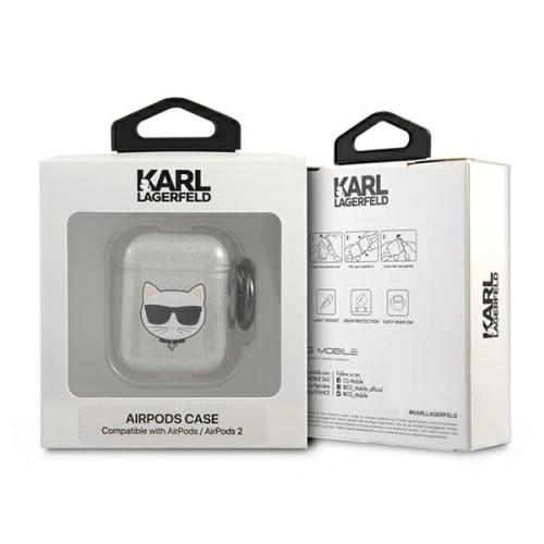 Kup Etui Karl Lagerfeld KLA2UCHGS Apple AirPods cover srebrny/silver Glitter Choupette - KLD569SLV - {ean13} - Sklep Home Screen