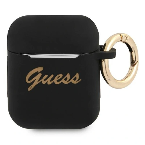 Kup Etui Guess GUA2SSSK Apple AirPods kryt černý/black silikon Vintage Script - GUE1091BLK - {ean13} - Sklep Home Screen