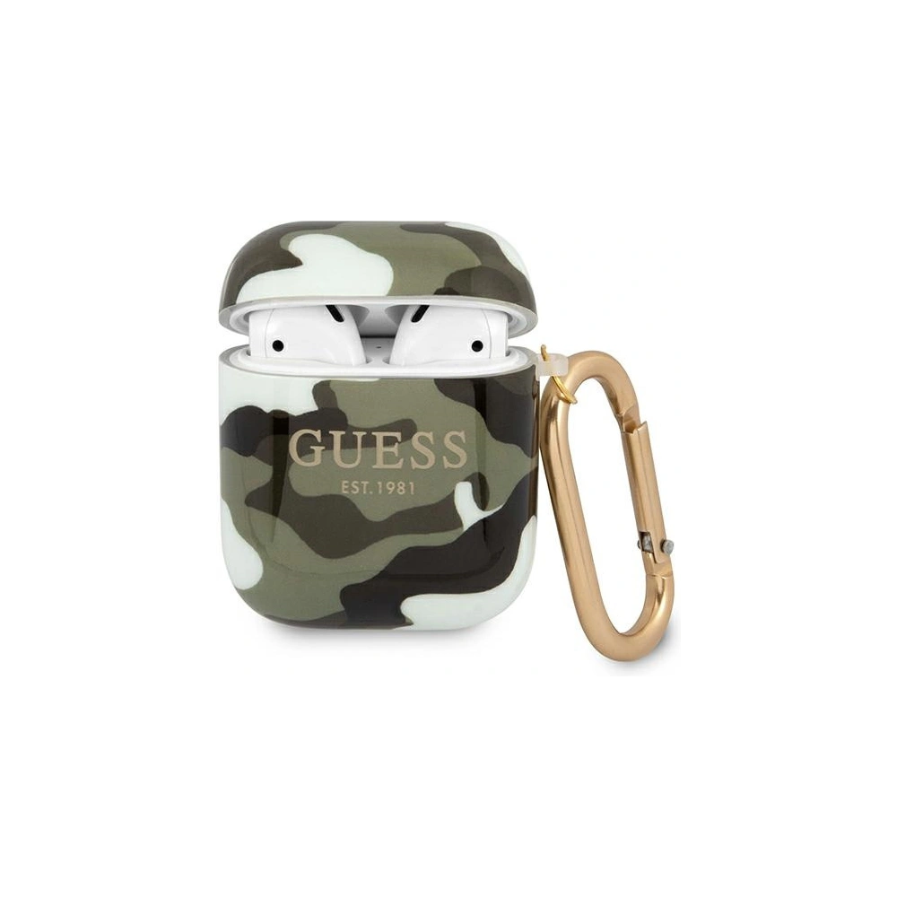 Etui Guess GUA2UCAMA Apple AirPods cover zielony/khaki Camo Collection