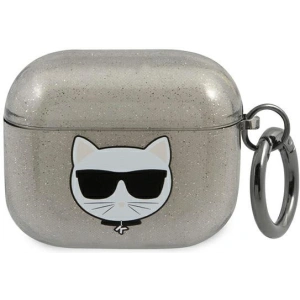 Etui Karl Lagerfeld KLA3UCHGK Apple AirPods 3 kryt černý/black Glitter Choupette