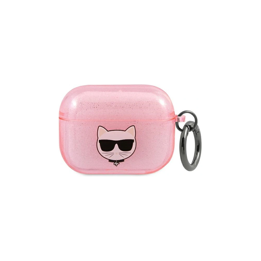 Etui Karl Lagerfeld KLA3UCHGP Apple AirPods 3 cover różowy/pink Glitter Choupette