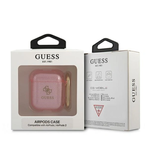 Kup Etui Guess GUA2UCG4GP capac pentru Apple AirPods roz/pink Glitter Collection - GUE1096PNK - {ean13} - Sklep Home Screen