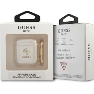 Kup Etui Guess GUA2UCG4GT Apple AirPods cover Transparent Glitter Collection - GUE1097CL - {ean13} - Sklep Home Screen