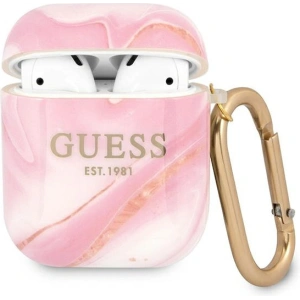 Kup Etui Guess GUA2UNMP pentru Apple AirPods, roz/pink Marble Collection - GUE1099PNK - {ean13} - Sklep Home Screen
