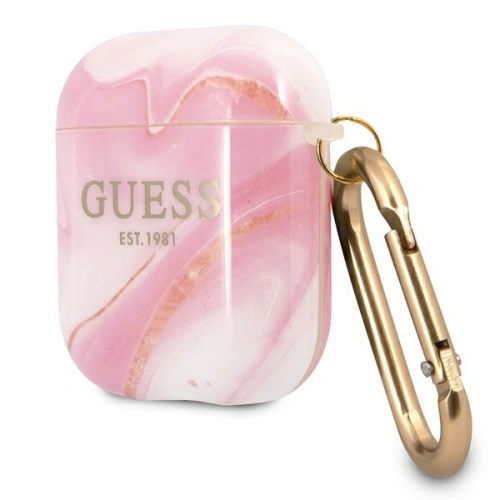 Kup Guess Apple Tasche GUA2UNMP AirPods Hülle rosa/rosa Marble Collection - GUE1099PNK - {ean13} - Sklep Home Screen