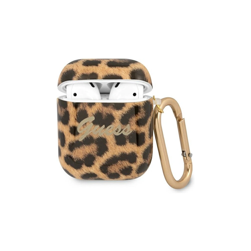 Etui Guess GUA2USLEO Apple AirPods cover złoty/gold Leopard Collection