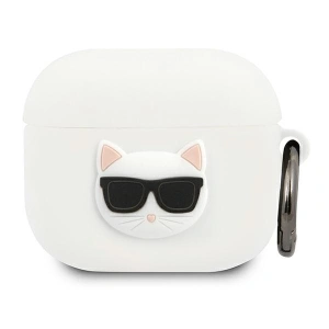 Kup Etui Karl Lagerfeld KLACA3SILCHWH Apple AirPods 3 cover biały/white Silicone Choupette - KLD579WHT - {ean13} - Sklep Home Screen
