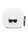 Etui Karl Lagerfeld KLACA3SILCHWH Apple AirPods 3 kryt bílý/white silikon Choupette