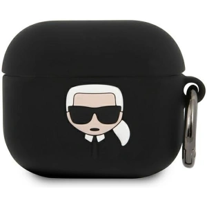 Karl Lagerfeld KLACA3SILKHBK Apple AirPods 3 cover black Silicone Ikonik