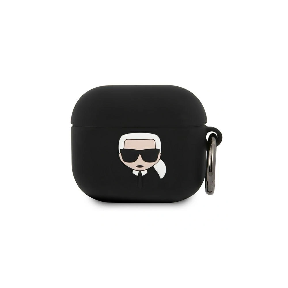 Etui Karl Lagerfeld KLACA3SILKHBK Apple AirPods 3 cover czarny/black Silicone Ikonik