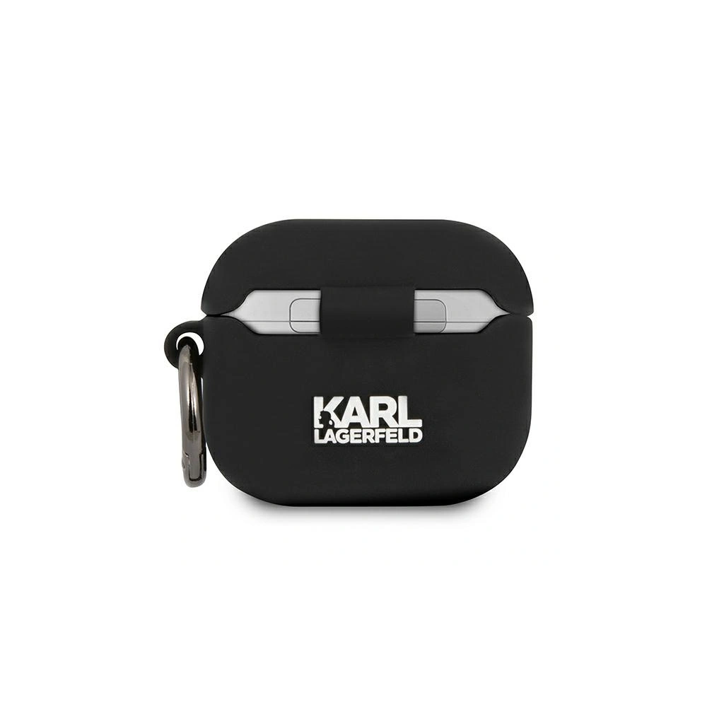 Etui Karl Lagerfeld KLACA3SILKHBK Apple AirPods 3 cover czarny/black Silicone Ikonik