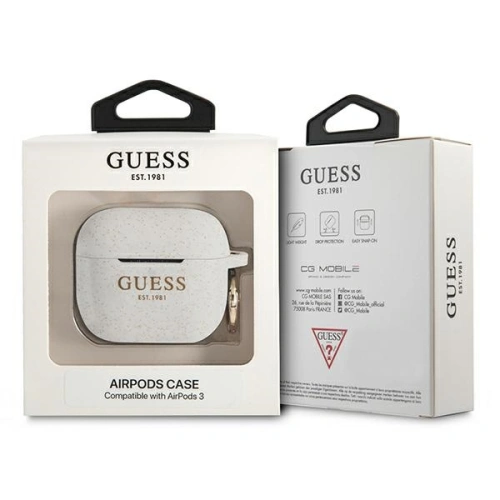 Kup Etui Guess GUA3SGGEH Apple AirPods 3 borító fehér/white Szilikon Csillámmal - GUE1101WHT - {ean13} - Sklep Home Screen