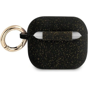 Etui Guess GUA3SGGEK Apple AirPods 3 cover czarny/black Silicone Glitter