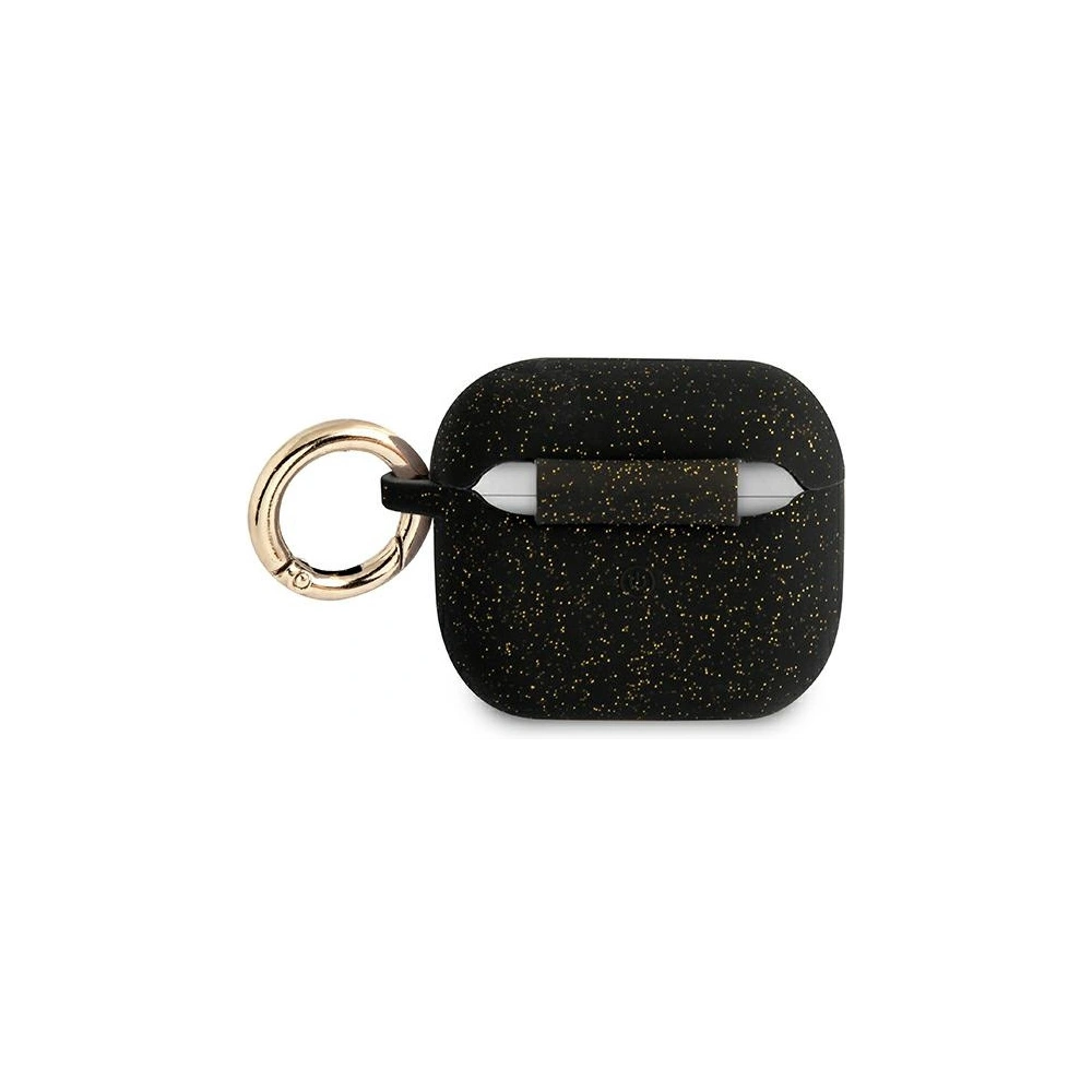 Etui Guess GUA3SGGEK Apple AirPods 3 cover czarny/black Silicone Glitter