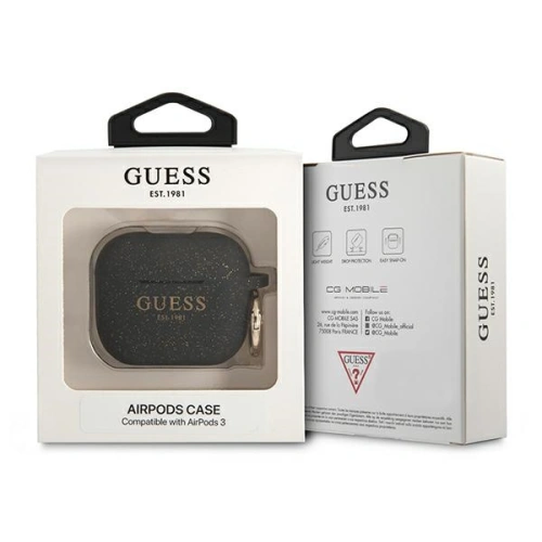 Kup Etui Guess GUA3SGGEK Apple AirPods 3 tok fekete/színes szilikon csillogó - GUE1102BLK - {ean13} - Sklep Home Screen