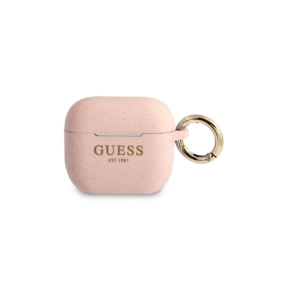 Etui Guess GUA3SGGEP Apple AirPods 3 cover różowy/pink Silicone Glitter