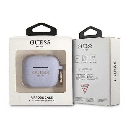 Kup Etui Guess GUA3SGGEU Apple AirPods 3 cover purpurowy/purple Silicone Glitter - GUE1104PRP - {ean13} - Sklep Home Screen