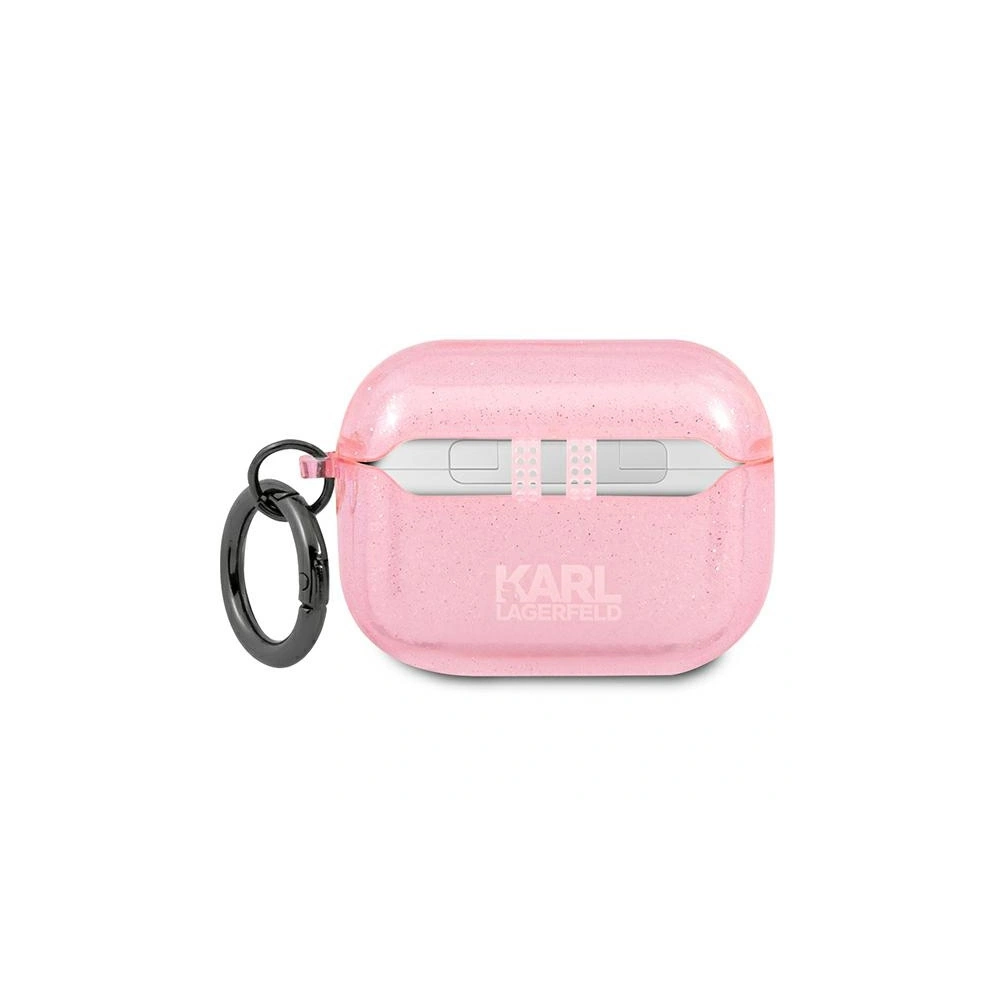 Etui Karl Lagerfeld KLAPUCHGP Apple AirPods Pro cover różowy/pink Glitter Choupette
