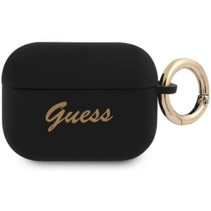 Kup Etui Guess GUAPSSSK Apple AirPods Pro cover czarny/black Silicone Vintage Script - GUE1116BLK - {ean13} - Sklep Home Screen
