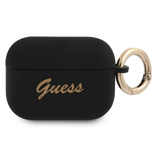 Kup Etui Guess GUAPSSSK pentru Apple AirPods Pro, negru/silicon vintage script - GUE1116BLK - {ean13} - Sklep Home Screen