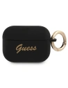 Etui Guess GUAPSSSK pentru Apple AirPods Pro, negru/silicon vintage script