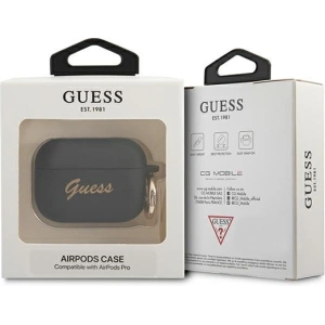 Buy Guess GUAPSSSK Apple AirPods Pro cover black Silicone Vintage Script - GUE1116BLK - {ean13} - Home Screen Store Europe