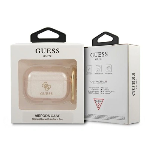 Kup Etui Guess GUAPUCG4GD pentru Apple AirPods Pro aurie/aur Glitter Collection - GUE1119GLD - {ean13} - Sklep Home Screen