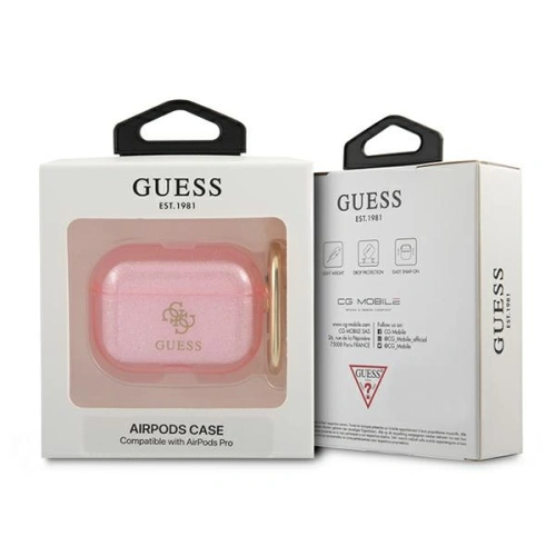 Kup Etui Guess GUAPUCG4GP pentru Apple AirPods Pro roz/glitter roz Colecția Glitter - GUE1121PNK - {ean13} - Sklep Home Screen