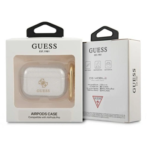 Kup Etui Guess GUAPUCG4GT pentru Apple AirPods Pro capac Colecția Glitter Transparent - GUE1122CL - {ean13} - Sklep Home Screen