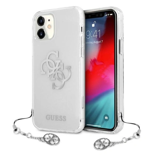 Kup Guess Apple Case GUHCN61KS4GSI iPhone 11 Transparentes Hartschalenetui 4G Silber Charms Kollektion - GUE1128CL - {ean13} - Sklep Home Screen