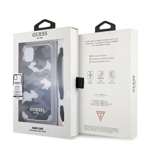 Kup Etui Guess GUHCN61KSARBK Apple iPhone 11 fekete/hardcase Camo Collection - GUE1129BLK - {ean13} - Sklep Home Screen