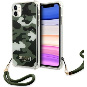 Kup Etui Guess GUHCN61KSARKA Apple iPhone 11 zielony/khaki hardcase Camo Collection - GUE1130GRN - {ean13} - Sklep Home Screen